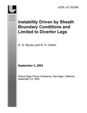 Instability Driven by Sheath Boundary Conditions and Limited to Divertor Legs