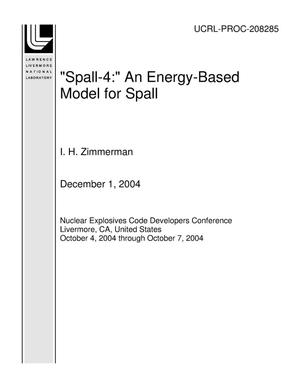 "Spall-4:" An Energy-Based Model for Spall