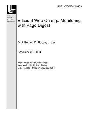 Efficient Web Change Monitoring with Page Digest