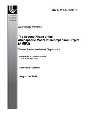 The Second Phase of the Atmospheric Model Intercomparison Project (AMIP2)