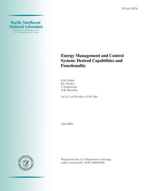 Energy Management and Control System: Desired Capabilities and Functionality