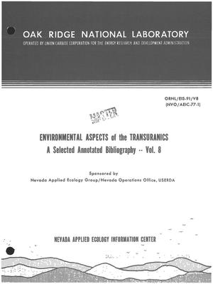 Environmental aspects of the transuranics: a selected, annotated bibliography. [Pu-238, Pu-239]