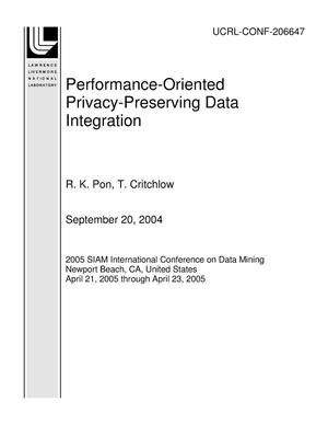 Performance-Oriented Privacy-Preserving Data Integration