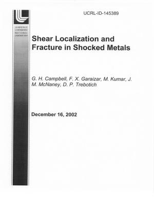 Shear Localization and Fracture in Shocked Metals