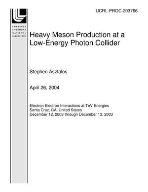 Heavy Meson Production at a Low-Energy Photon Collider