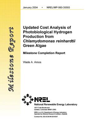 Updated Cost Analysis of Photobiological Hydrogen Production from Chlamydomonas reinhardtii Green Algae: Milestone Completion Report