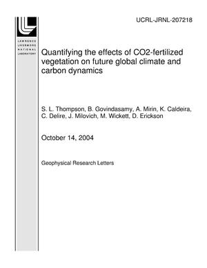 Quantifying the effects of CO2-fertilized vegetation on future global climate and carbon dynamics