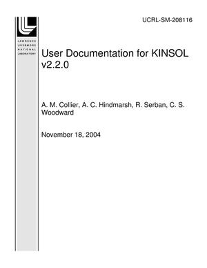 User Documentation for KINSOL v2.2.0