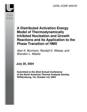 A Distributed Activation Energy Model of Thermodynamically Inhibited Nucleation and Growth Reactions and its Application to the Phase Transition of HMX