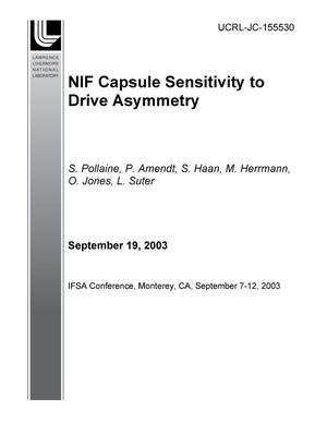 NIF Capsule Sensitivity to Drive Asymmetry