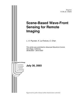 Scene-based Wave-front Sensing for Remote Imaging
