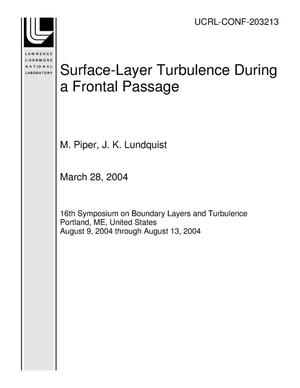 Surface-Layer Turbulence During a Frontal Passage