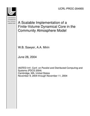 A Scalable Implementation of a Finite-Volume Dynamical Core in the Community Atmosphere Model