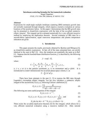 Primary view of object titled 'Intrabeam scattering formulas for fast numerical evaluation'.