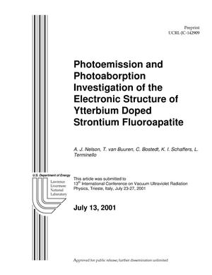 Photoemission and Photoabsorption Investigation of the Electronic Structure of Ytterbium Doped Strontium Fluoroapatite