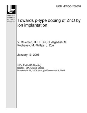 Towards p-type doping of ZnO by ion implantation