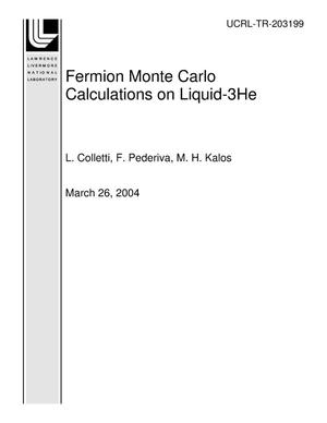 Fermion Monte Carlo Calculations on Liquid-3He