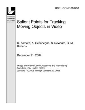 Salient Points for Tracking Moving Objects in Video