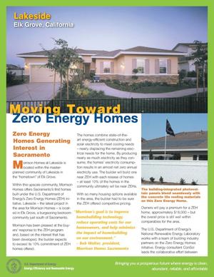Moving Toward Zero Energy Homes: Lakeside, Elk Grove, California (Fact Sheet)