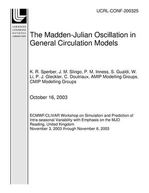 The Madden-Julian Oscillation in General Circulation Models