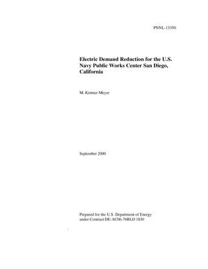 Electric Demand Reduction for the U.S. Navy Public Works Center San Diego, California