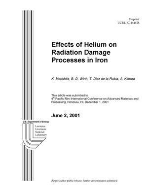 Effects of Helium on Radiation Damage Processes in Iron