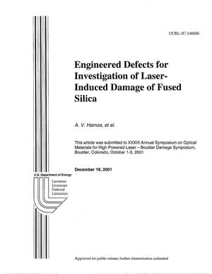 Engineered Defects for Investigation of Laser-Induced Damage of Fused Silica at 355nm