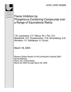 Flame Inhibition by Phosphorus-Containing Compounds over a Range of Equivalence Ratios