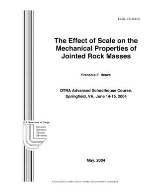 The Effect of Scale on the Mechanical Properties of Jointed Rock Masses