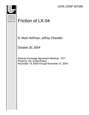 Friction of LX-04