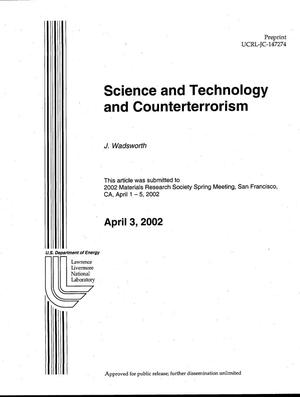 Science and Technology and Counterterorrism