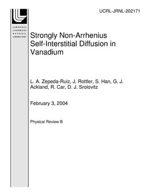 Strongly Non-Arrhenius Self-Interstitial Diffusion in Vanadium