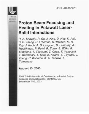 Proton Beam Focusing and Heating in Petawatt Laser-Solid Interactions