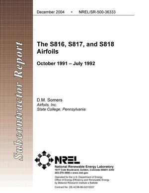 S816, S817, and S818 Airfoils: October 1991--July1992