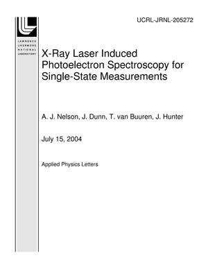 X-Ray Laser Induced Photoelectron Spectroscopy for Single-State Measurements