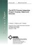 Article: NCPV Process Integration Project: Purpose, Status and Direction