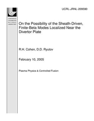 On the Possibility of the Sheath-Driven, Finite-Beta Modes Localized Near the Divertor Plate