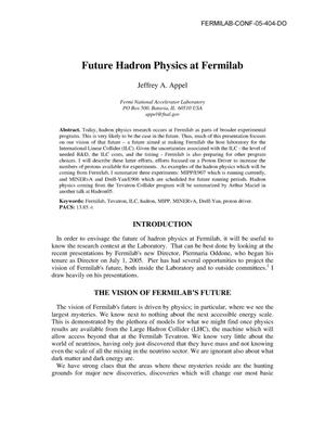 Future hadron physics at Fermilab