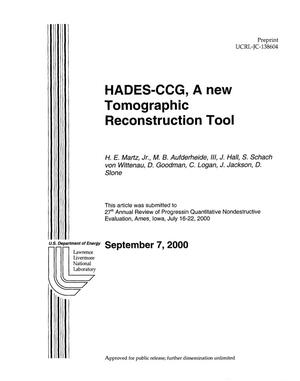 HADES-CCG, a new tomographic reconstruction tool