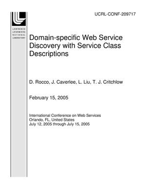 Domain-specific Web Service Discovery with Service Class Descriptions
