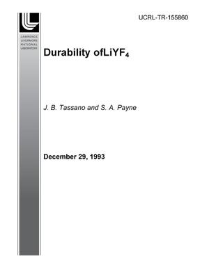 Durability of LiYF4