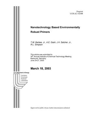 Nanotechnology Based Environmentally Robust Primers