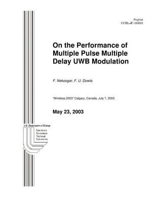 On the Performance of Multiple Pulse Multiple Delay UWB Modulation