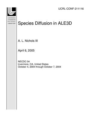 Species Diffusion in ALE3D
