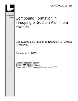 Compound Formation in Ti-doping of Sodium Aluminum Hydride