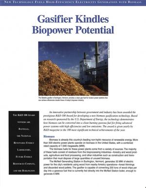 Gasifier Kindles Biopower Potential (Fact sheet)