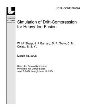 Simulation of Drift-Compression for Heavy-Ion-Fusion
