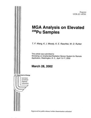 MGA Analysis on Elevated {sup 238}Pu Samples
