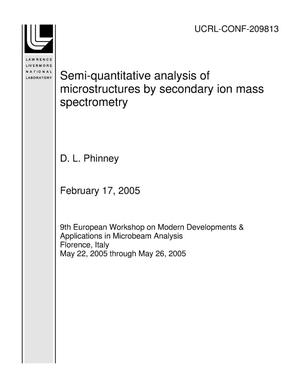 Semi-quantitative analysis of microstructures by secondary ion mass spectrometry