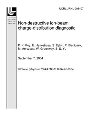Non-destructive ion-beam charge-distribution diagnostic